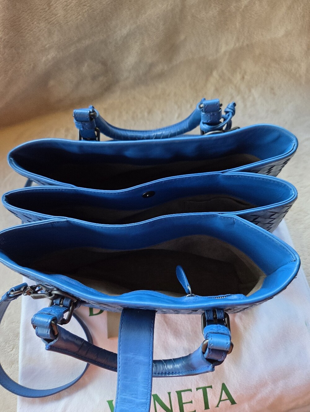 Bottega Veneta Blue Intrecciato Roma Tote - Picture 5 of 15
